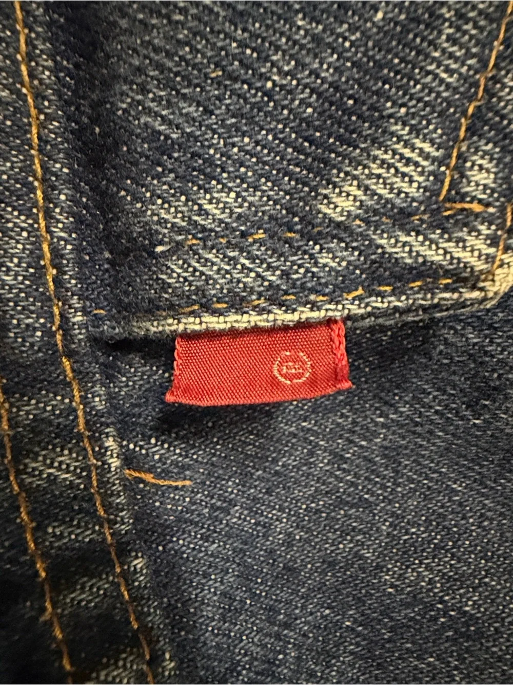 Vintage Levi's Dark Blue Mens Denim Sherpa-Trim Bomber Jacket